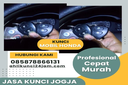 Layanan ahli kunci panggilan 24 jam Jogja – Spesialis kunci mobil Honda, termasuk remote, chip, dan buka kunci tanpa rusak.