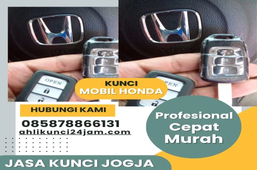Ahli kunci mobil Honda Jogja 24 jam – Spesialis buka kunci tanpa rusak, duplikat remote, dan program chip. Layanan panggilan cepat & terpercaya